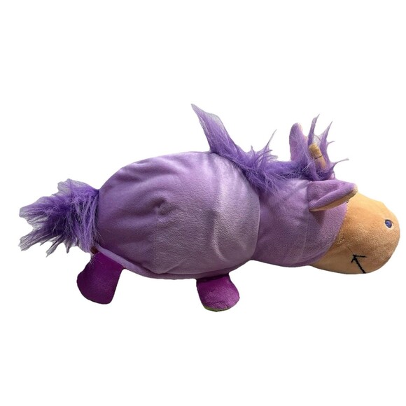 Flip A Zoo Plush Daphne Dragon flips to Thea Unicorn Huggable, Lovable Toy - Picture 8 of 14